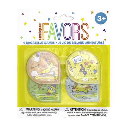 Uitdeelcadeautjes Flipperkastjes 5,1cm 4st van Unique koop je bij Partywinkel