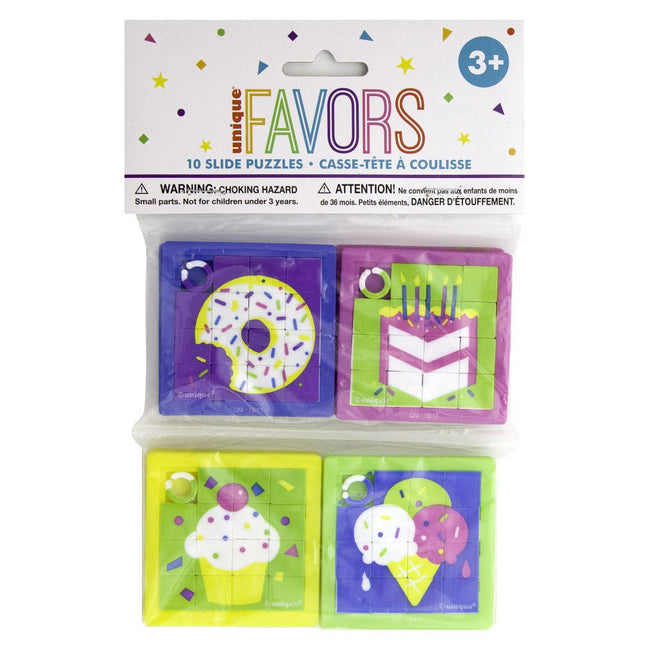 Uitdeelcadeautjes Schuifpuzzels 6cm 10st van Unique koop je bij Partywinkel
