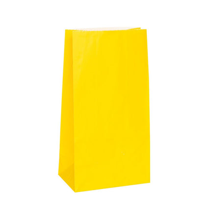 Uitdeelzakjes Geel 25cm 12st van Unique koop je bij Partywinkel
