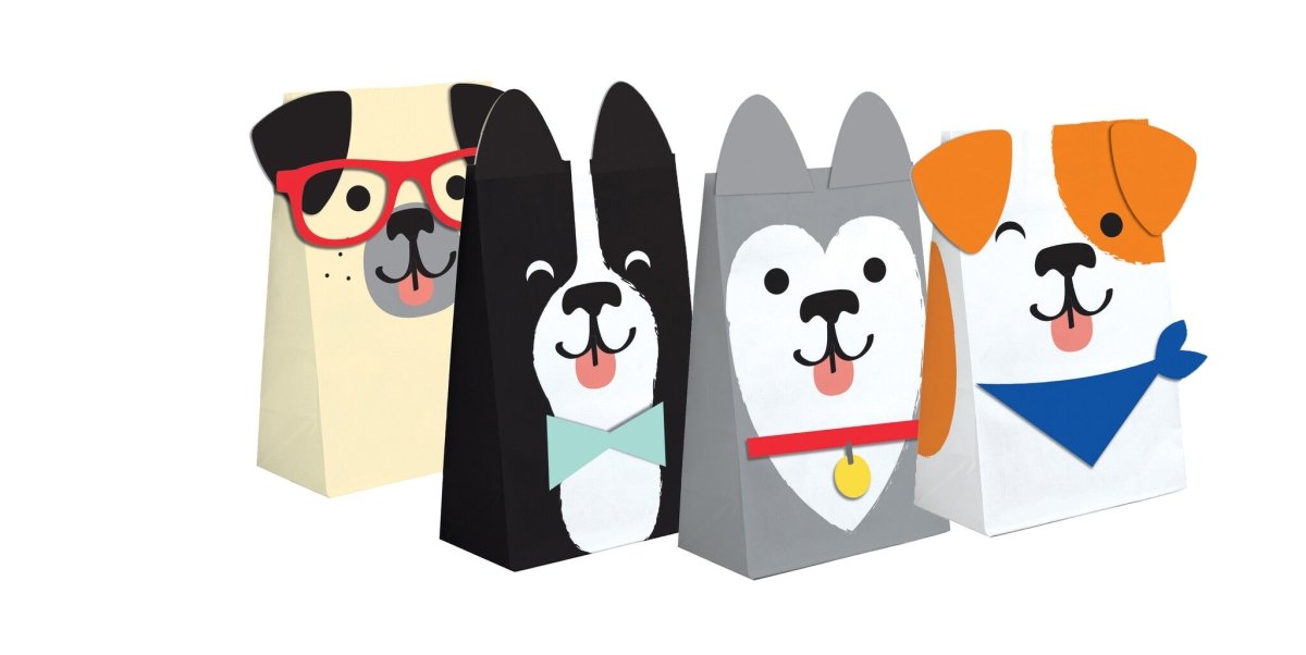 Uitdeelzakjes Honden 20cm 8st van Creative Converting koop je bij Partywinkel