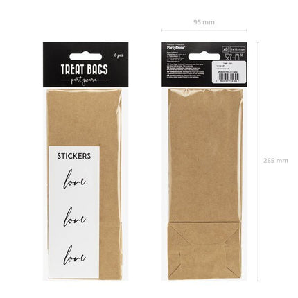 Uitdeelzakjes Love 6st van Partydeco koop je bij Partywinkel