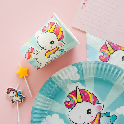Unicorn Bekers Karton 250ml 8st van Folat koop je bij Partywinkel