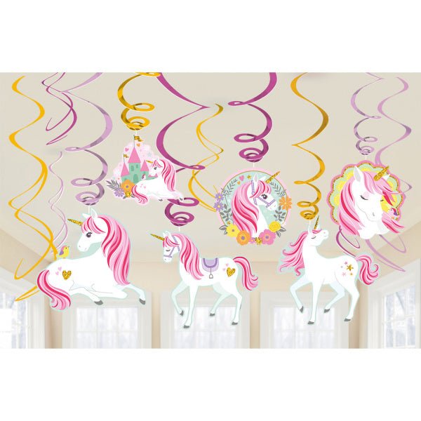 Unicorn Hangdecoratie 61cm 12st van Riethmueller koop je bij Partywinkel