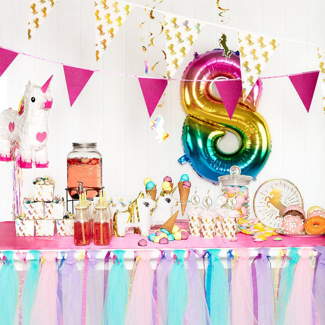 Unicorn Papieren Rietjes 20cm 6st van Boland koop je bij Partywinkel