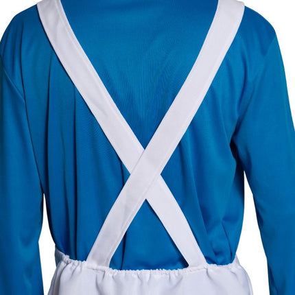 Smurf Kostym Vit Blå Herr