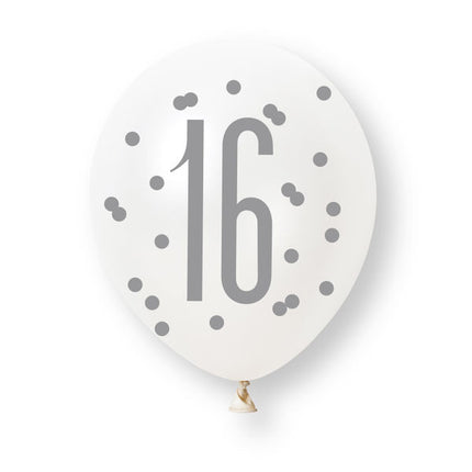16 Jaar Ballonnen 30cm 6st