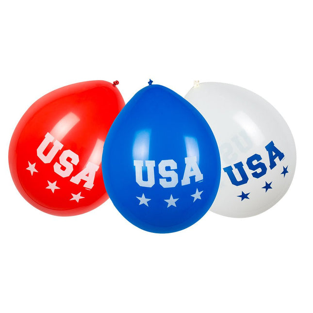 USA Ballonnen 25cm 6st van Boland koop je bij Partywinkel