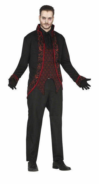 Vampier Halloween Kostuum Heren ROod Zwart van Fiestas Guirca koop je bij Partywinkel