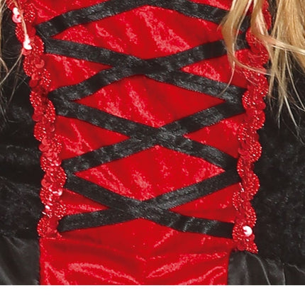 Vampier Halloween Kostuum Meisje Rood van Fiestas Guirca koop je bij Partywinkel