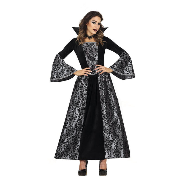 Vampieren Halloween jurk dames Zilver van Fiestas Guirca koop je bij Partywinkel