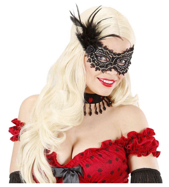 Veer Oogmasker Zwart van Widmann koop je bij Partywinkel