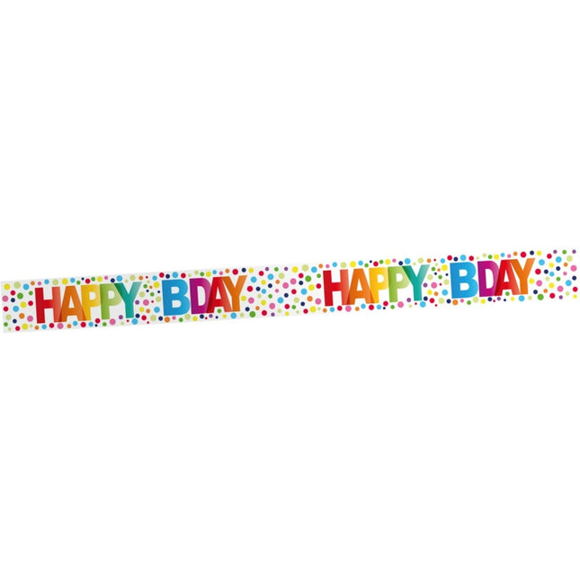 Verjaardag Afzetlint Happy Birthday Stippen 15m van Folat koop je bij Partywinkel