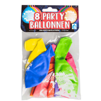 Verjaardag Ballonnen Van Harte Gefeliciteerd 30cm 8st van Paper Dreams koop je bij Partywinkel