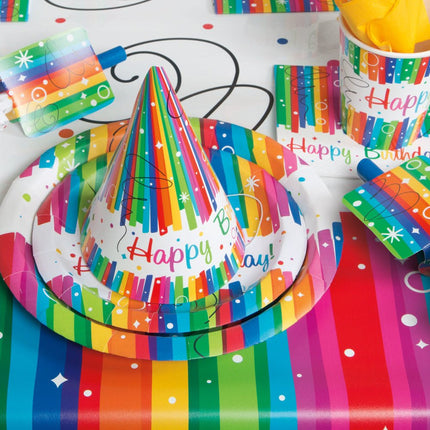 Verjaardag Servetten Happy Birthday Regenboog 25cm 16st van Unique koop je bij Partywinkel
