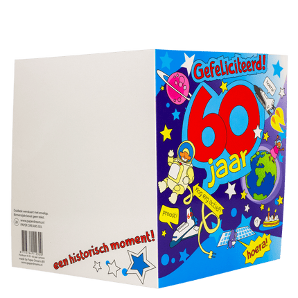 Verjaardagskaart 60 Jaar Cartoon 16,5cm van Paper Dreams koop je bij Partywinkel