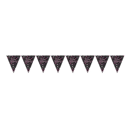 Verjaardagsslinger Happy Birthday Roze 4m van Riethmueller koop je bij Partywinkel