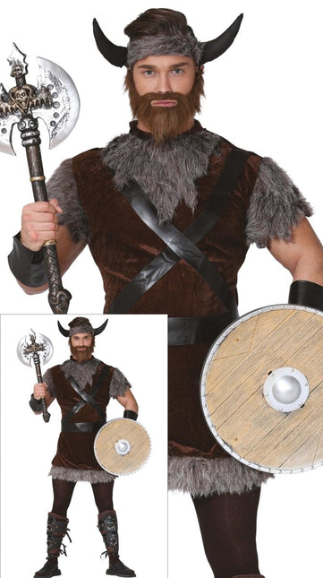 Viking Kostuum Bruin Grijs Heren van Fiestas Guirca koop je bij Partywinkel