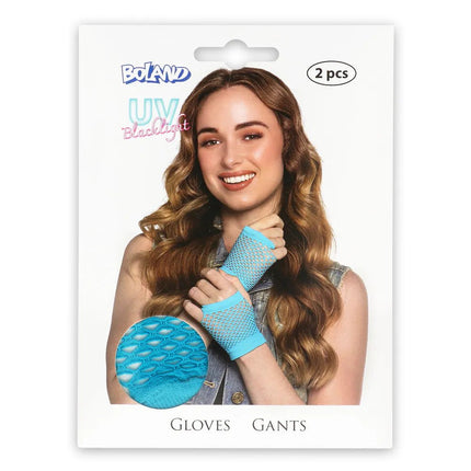 Visnet Handschoenen Blauw van Boland koop je bij Partywinkel