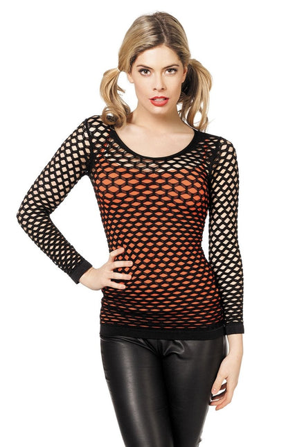 Visnet Shirt Lange Mouwen Zwart 38 van Wilbers & Wilbers koop je bij Partywinkel