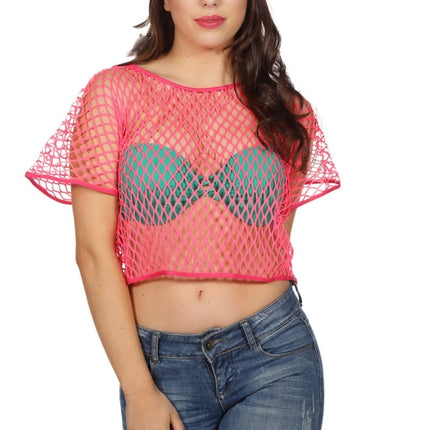 Visnet Shirt Roze van Wilbers & Wilbers koop je bij Partywinkel