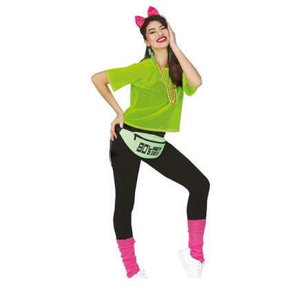 Visnet T/shirt Neon Groen Kort L van Fiestas Guirca koop je bij Partywinkel