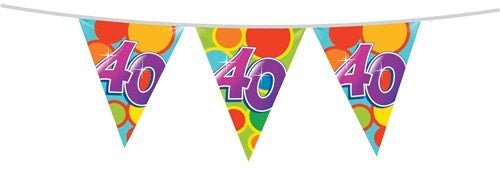 Vlaggenlijn 40 Jaar 10m van Haza Witbaard koop je bij Partywinkel