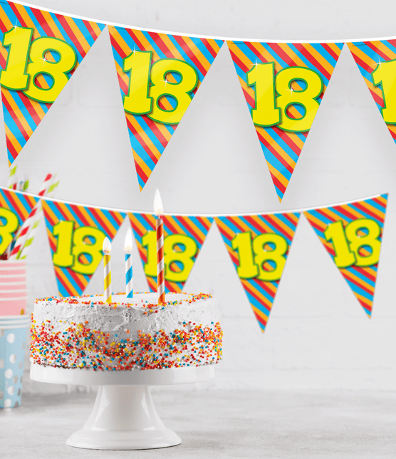 Vlaggenlijn 65 Jaar Gekleurd 10m van Paper Dreams koop je bij Partywinkel