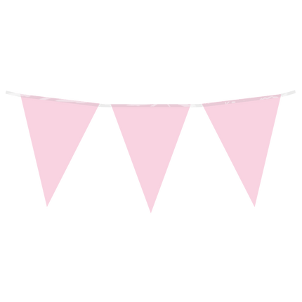Vlaggenlijn pastel lichtroze van Paper Dreams koop je bij Partywinkel
