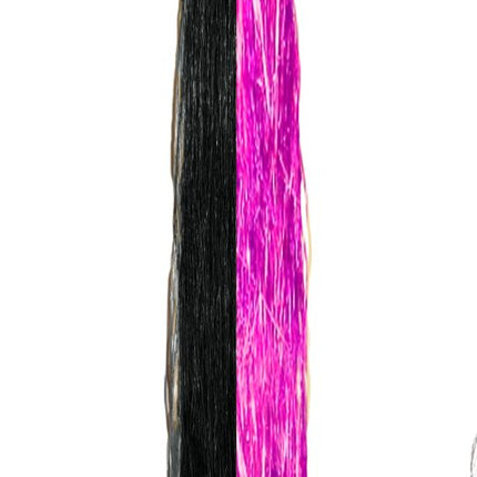 Vleermuis Hair Extension Zwart Paars 40cm van Fiestas Guirca koop je bij Partywinkel