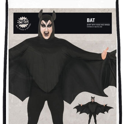 Vleermuis Halloween Kostuum Met vleugels L van Fiestas Guirca koop je bij Partywinkel