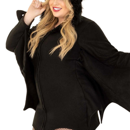 Vleermuis Jurk Zwart Dames Plus Size Leg Avenue van Leg Avenue koop je bij Partywinkel