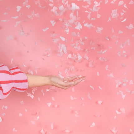 Vlinder Confetti Kanon Lichtroze 20cm van Partydeco koop je bij Partywinkel