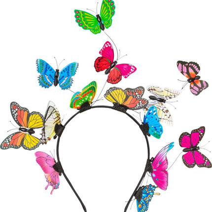 Vlinder Haarband Gekleurd van Orlob koop je bij Partywinkel