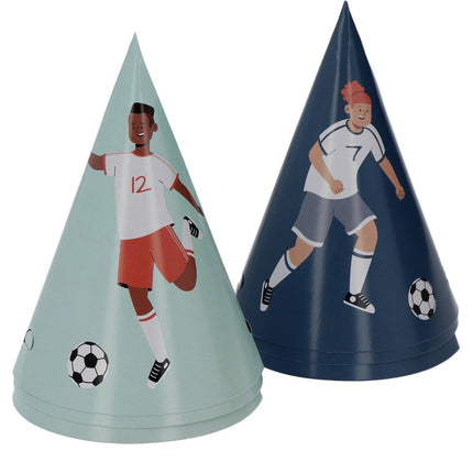 Voetbal Feesthoedjes 16cm 6st van Folat koop je bij Partywinkel