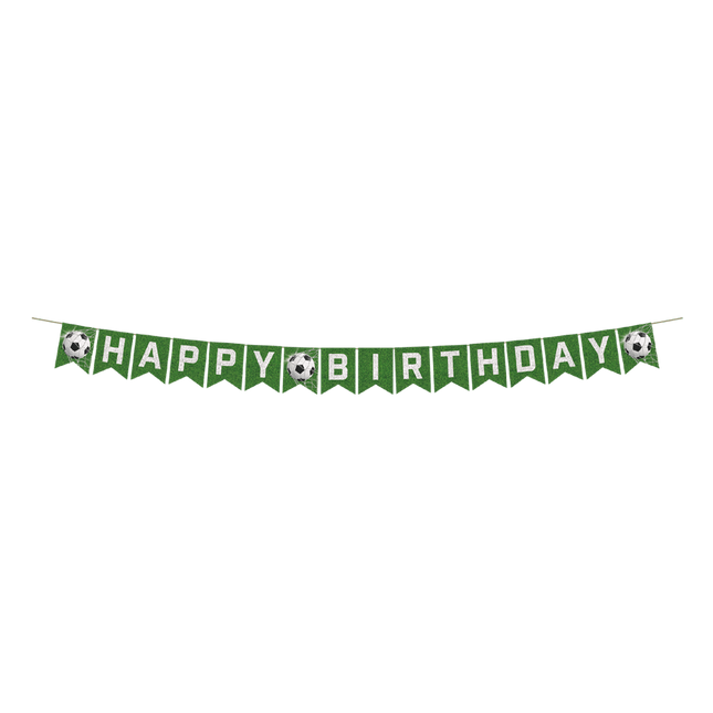 Voetbal Letterslinger Happy Birthday 6m van WeFiesta koop je bij Partywinkel