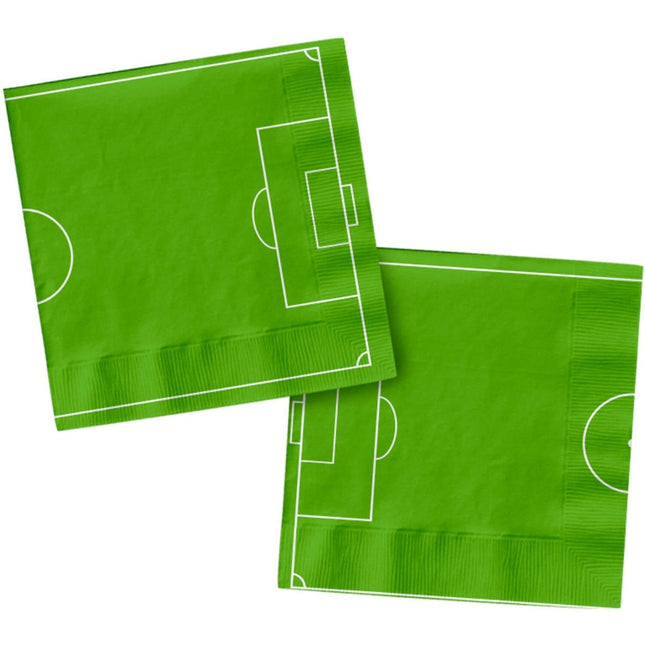 Voetbal Servetten Lichtgroen 33cm 20st van Folat koop je bij Partywinkel