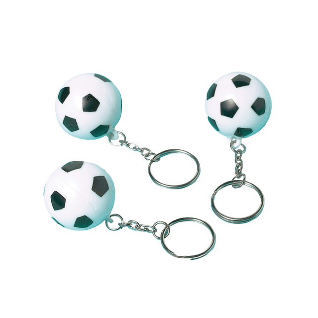 Voetbal Uitdeelcadeautjes Sleutelhangers 2,8cm 12st van Riethmueller koop je bij Partywinkel