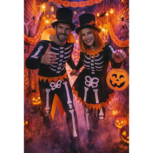 Volwassenenkostuum Funky skeleton van Boland koop je bij Partywinkel