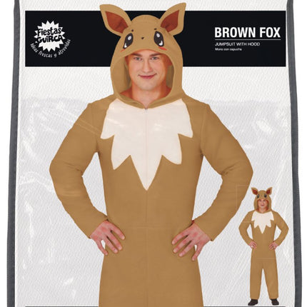 Vos Onesie Bruin Beige van Fiestas Guirca koop je bij Partywinkel
