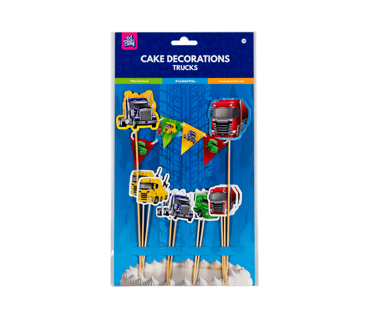 Vrachtwagens Taarttopper 30cm van Paper Dreams koop je bij Partywinkel