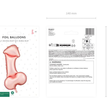 Vrijgezellenfeest Helium Ballon Piemel Leeg van Partydeco koop je bij Partywinkel