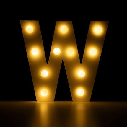 W Licht Letter 16,5cm van Paper Dreams koop je bij Partywinkel