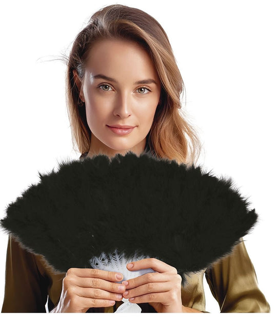 Waaier Zwarte Veren van Fiestas Guirca koop je bij Partywinkel