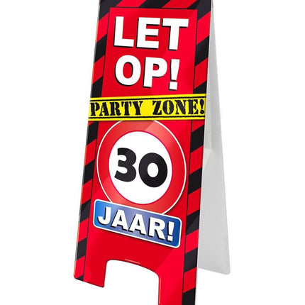 Warning Sign 30 Jaar 62,5cm van Paper Dreams koop je bij Partywinkel