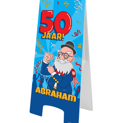 Warning Sign Abraham Cartoon 58cm van Paper Dreams koop je bij Partywinkel