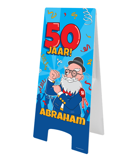 Warning Sign Abraham Cartoon 58cm van Paper Dreams koop je bij Partywinkel