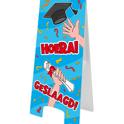 Warning Sign Geslaagd Cartoon 58cm van Paper Dreams koop je bij Partywinkel