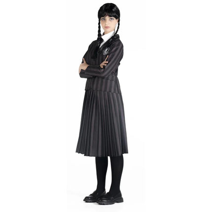 Wednesday Addams Schooluniform Met Pruik Dames van Ciao International koop je bij Partywinkel