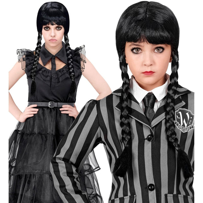 Wednesday Pruik Meisje van Widmann koop je bij Partywinkel