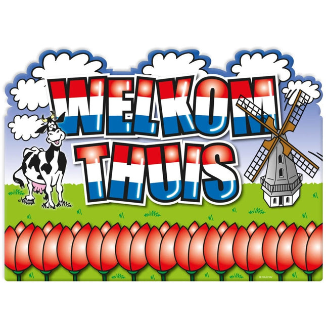 Welkom Thuis Deurbord 45cm van Folat koop je bij Partywinkel